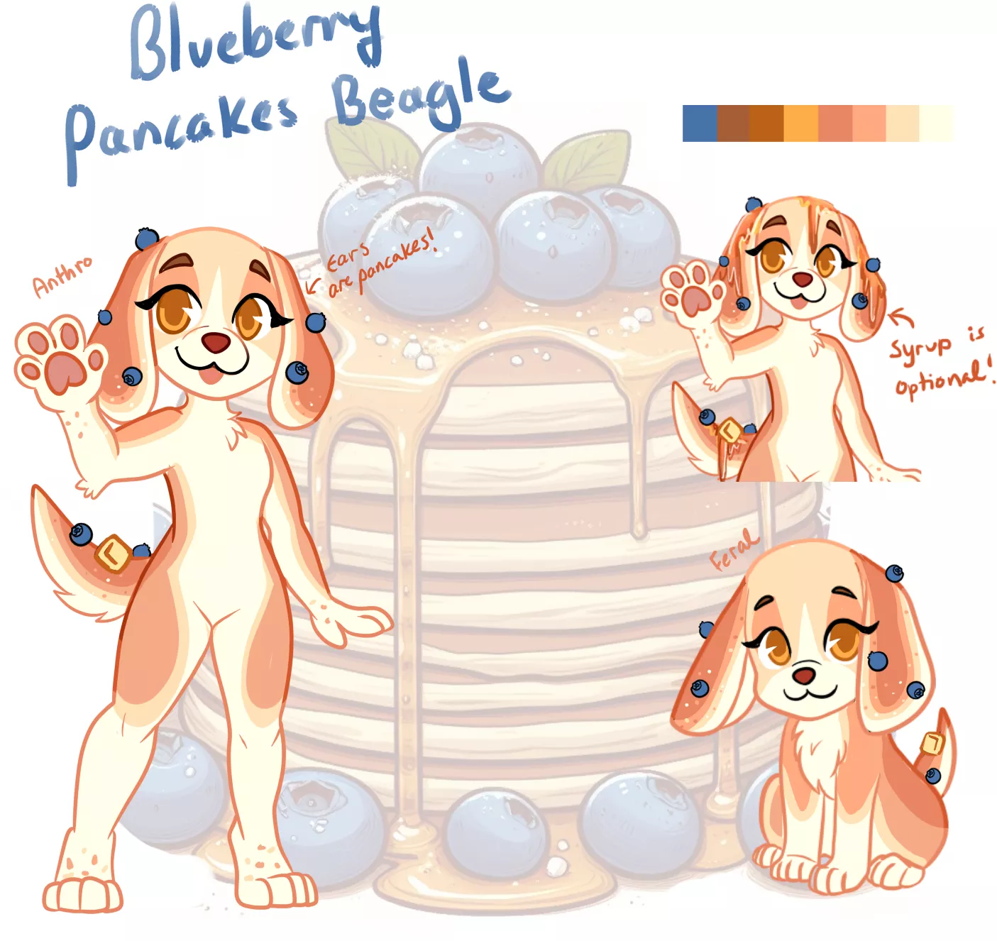 Blueberry Pancakes Beagle! Adoptable (Art & Design by Me!) posted by Glittering-Amount-68