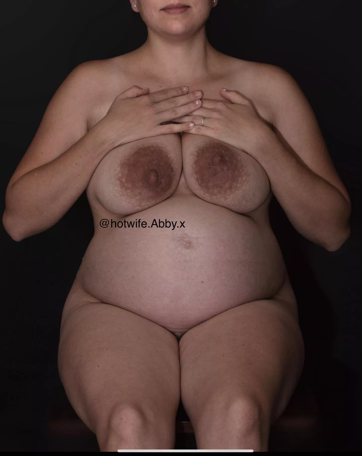 Breeding gone right. I love the feeling of creampie inside of me - the results. posted by hotwife_abby_x