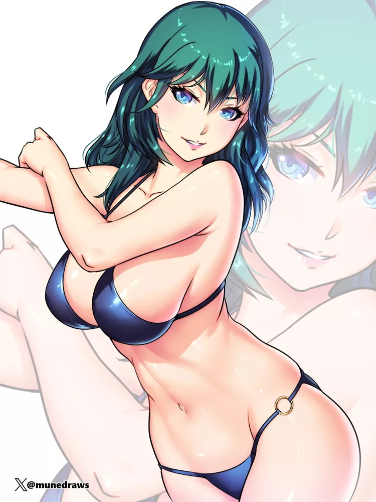Byleth in a tiny bikini posted by Terran117