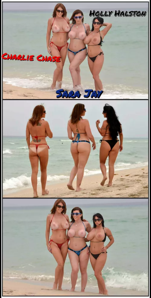 Charlie chase sara jay and Holly halston  by lasj2019