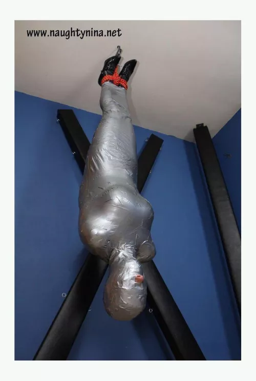 Fantasy #861 utter belplessness. I know being upside for extended periods of time can be very dangerous but man I would love to be upside down and wrapped, losing all sense of spatial feeling, bonus for ear plugs so I can't hear anything. by Fit-Information6435