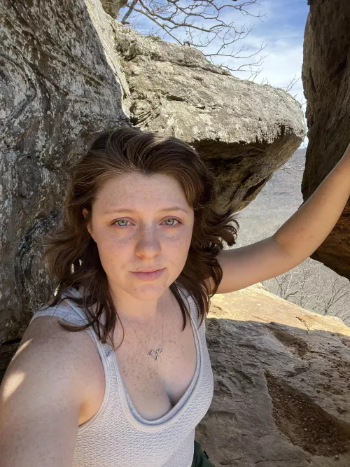 Figured yall would like my freckles on top of this cliff by creepyt0es