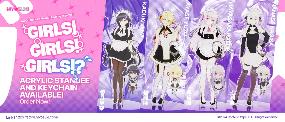 Girls! Girls! Girls!? Acrylic Standee & Keychains Announced! by msa208
