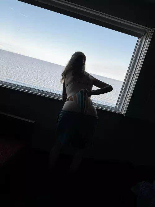 Got a view just watch her wedgie herself. Gonna be a rough night while she bounces by No-Strawberry-1599