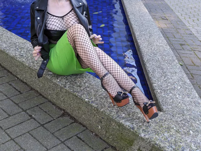 I love a full fishnet body stocking by shoeteese