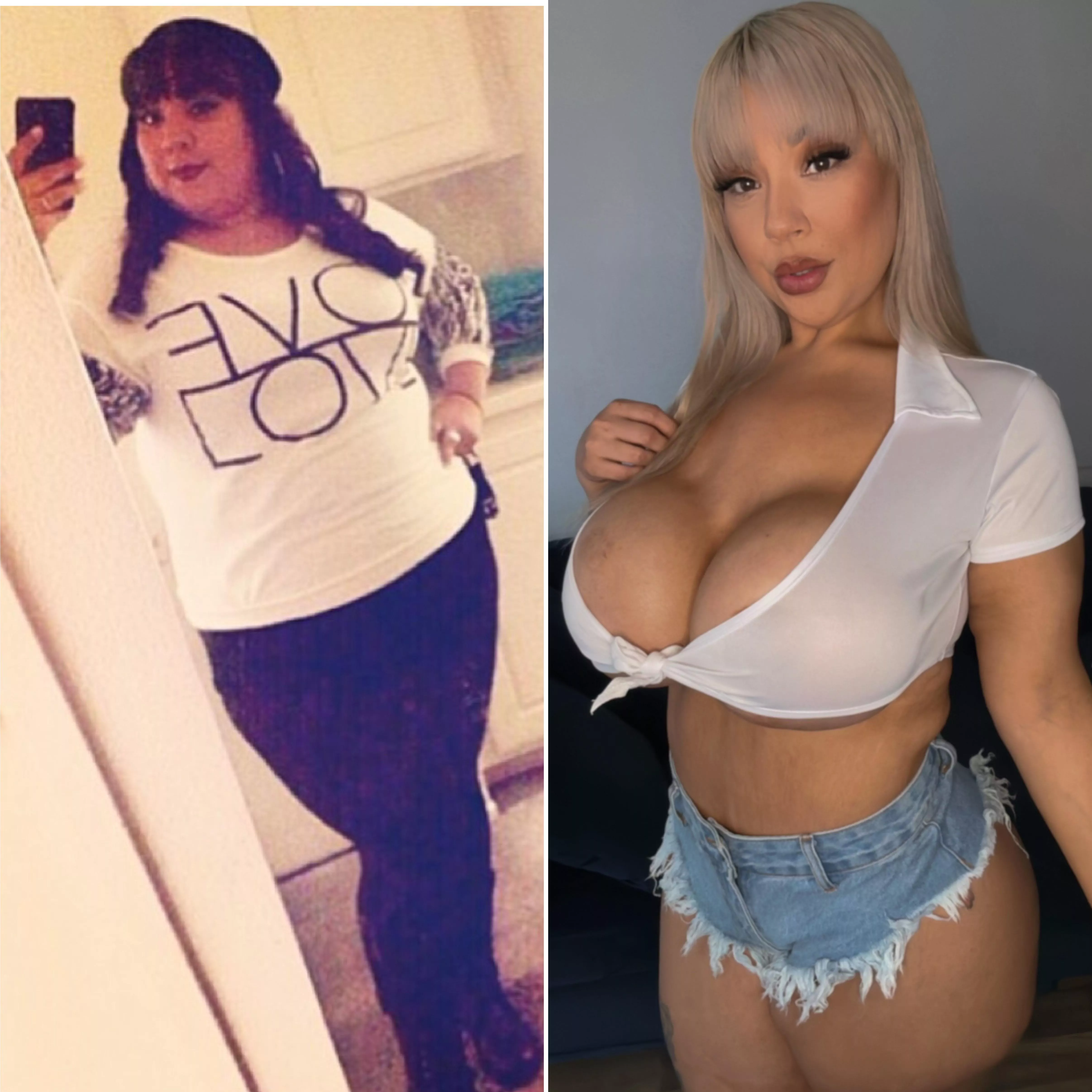 I love wearing slutty, skimpy clothes to show off my bimbo body [oc]  posted by BimboInTraining_