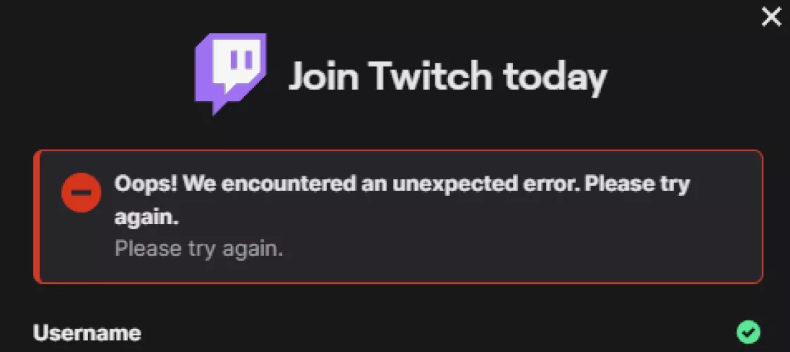 Is there a known issue? Can't sign up to Twitch? It's been like that for a while now.. by finalmakerr