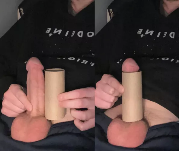 Looking for an honest cock rate, TP roll for scale by AstralBoi420