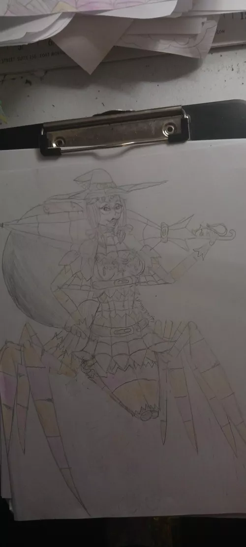 Miss Olivia Spindle, the spider witch ( source: me) by sandtrap175