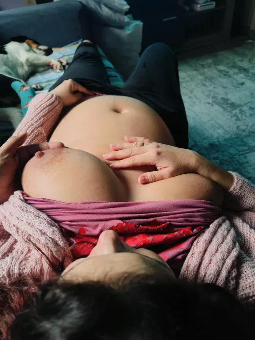 My wife 5 months pregnant by DarkLongHairDrummer