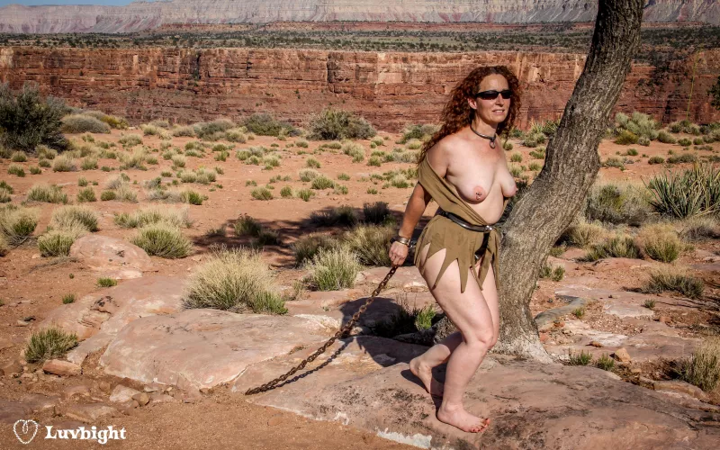 The Apocalypsy at the Grand Canyon (2013). Nice of the park service to provide this handy chain already embedded in the rocks, by MickLuvbight