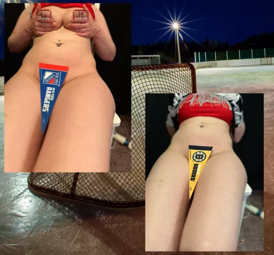 Who ya got tonight? Comment 💙 for Rangers, comment 💛 for Bruins! 🥅🏒 by inthisroom77