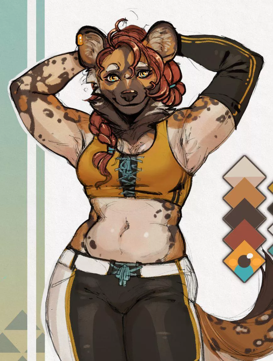 Workout Hyena adopt (art by me) posted by CerberaManghas