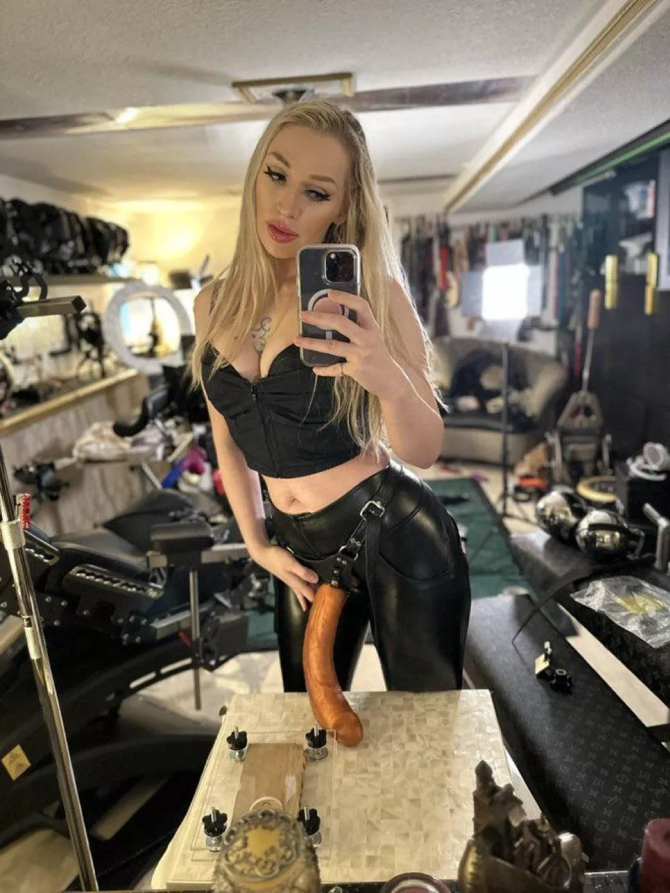 Would you let your powerful goddess peg you, feminise you, degrade you, or all 3? posted by Former-Village-7776