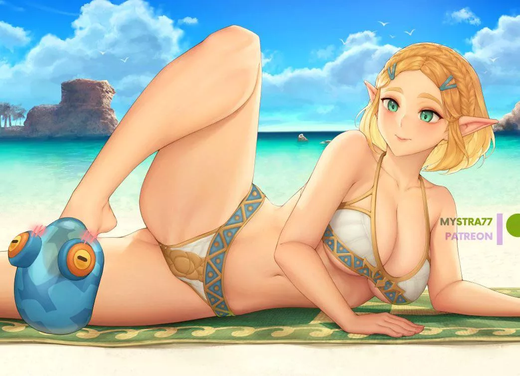 Zelda at the Beach (Mystra77) posted by Sarah_Lehmann