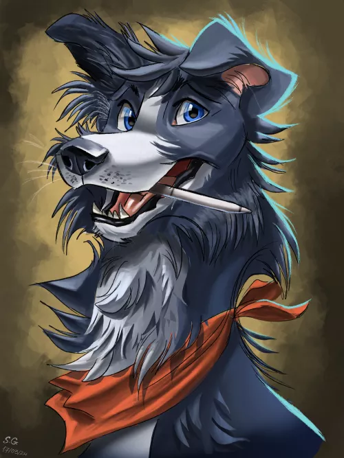 A portrait of my OC! it took me all day (: by wingedWolf333333333