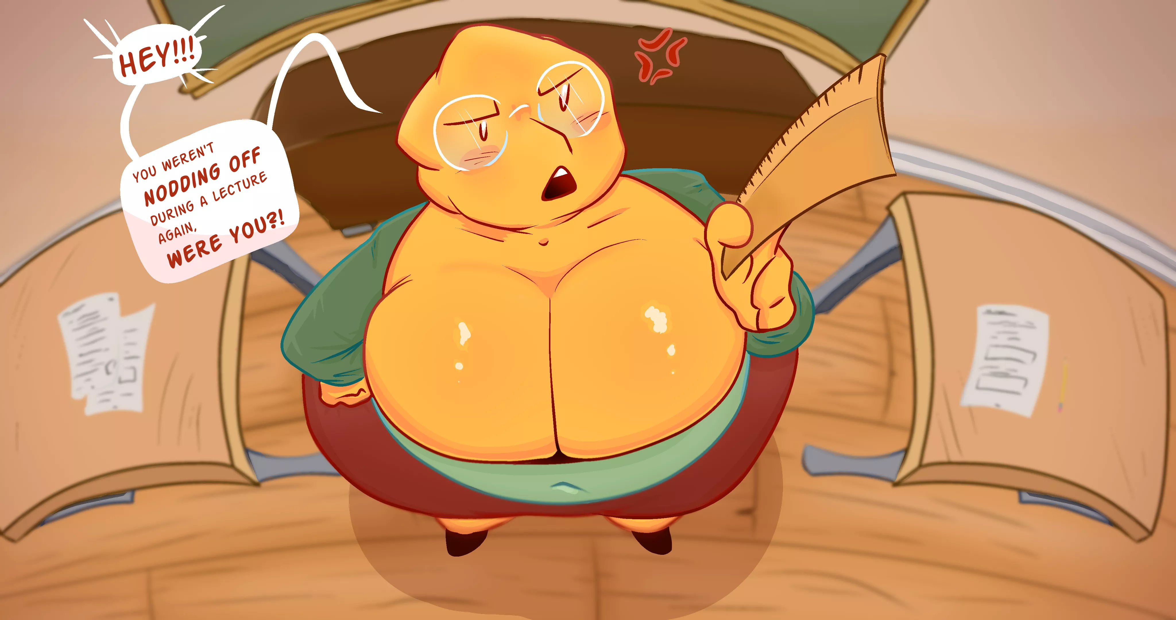 [Alphys] getting distracted in class (vyralewd) posted by ExceedinglyBiDragon