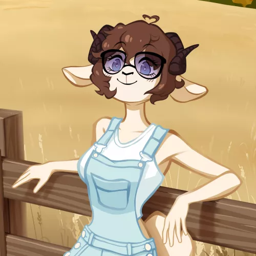 Closeup of a cute little GoatSona I worked on. 🐐 by Peach-Nectarine