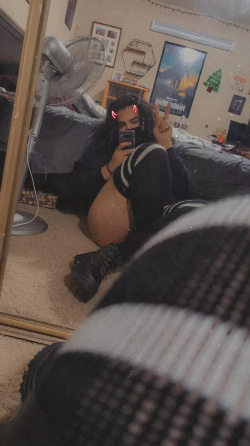 Feeling shy lol 💜 by FemboyChain4Life