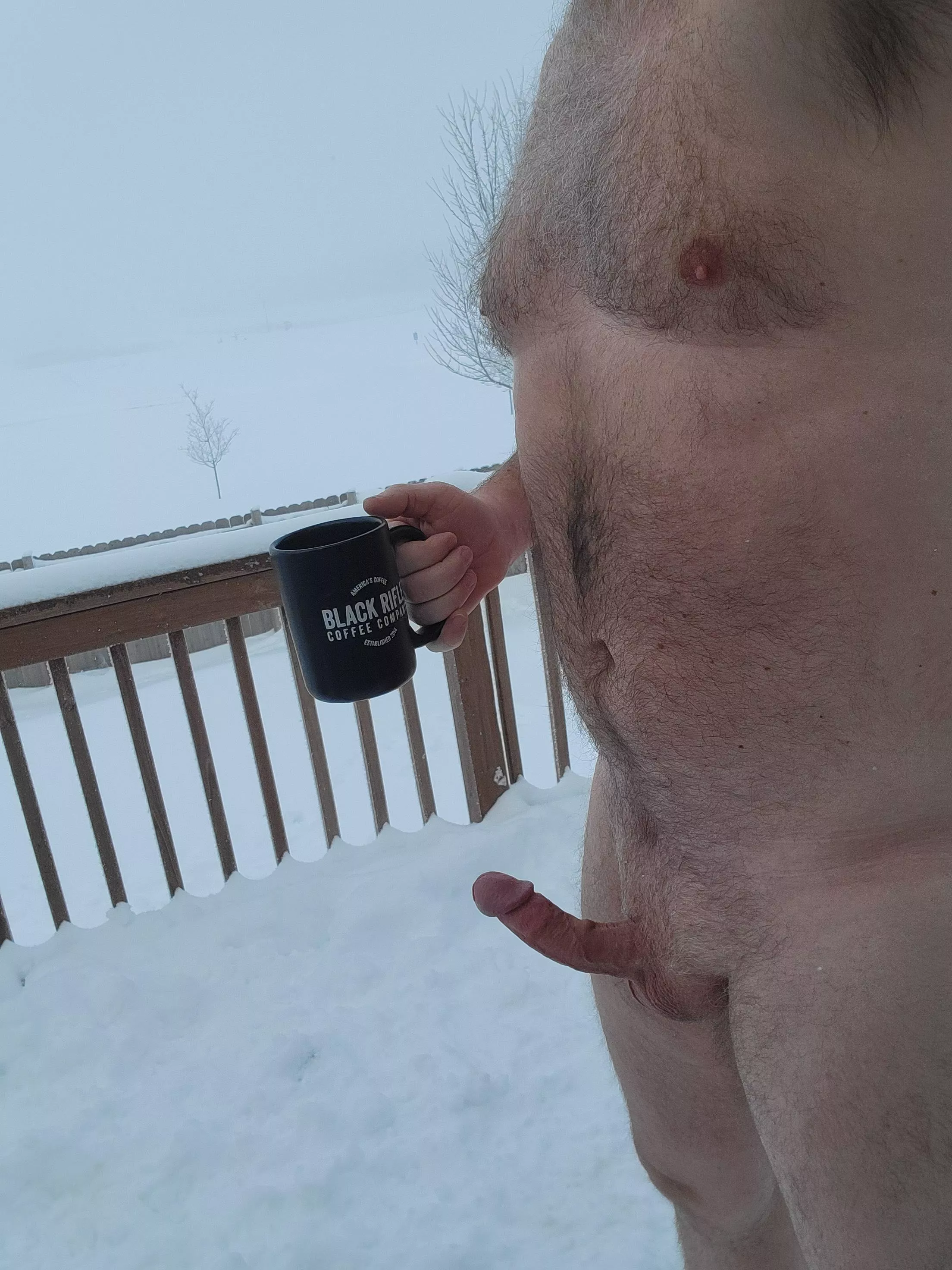 Grab a cup and join me on the deck we can watch the snowfall together posted by Nomartian99