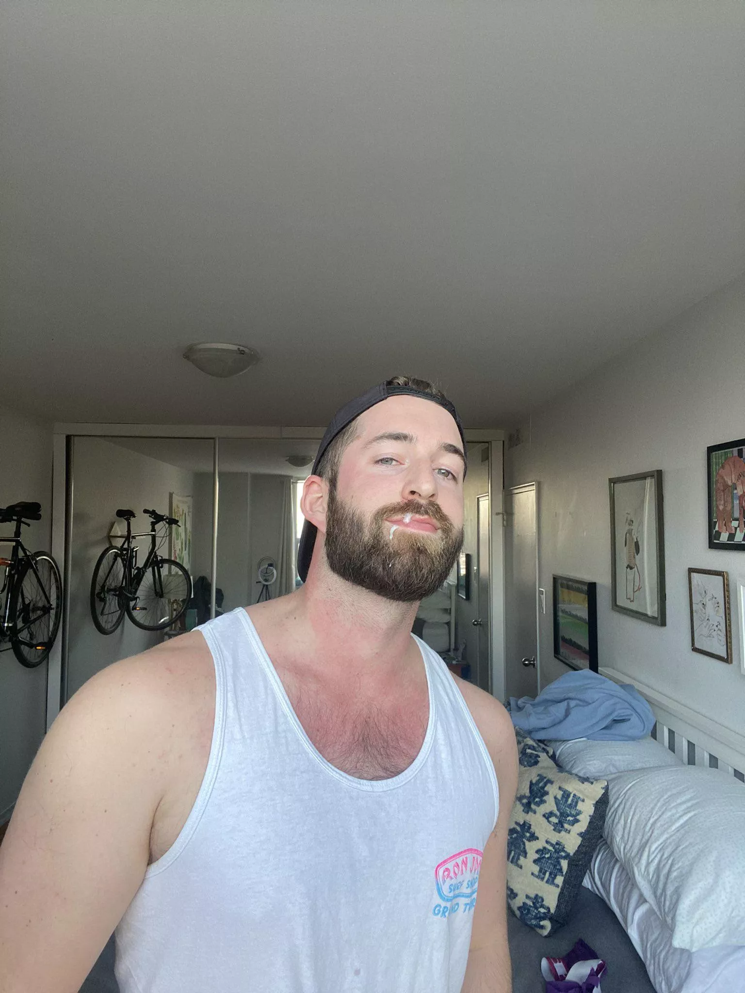 I think he left a little something on my face💦 posted by Downlowbottom1