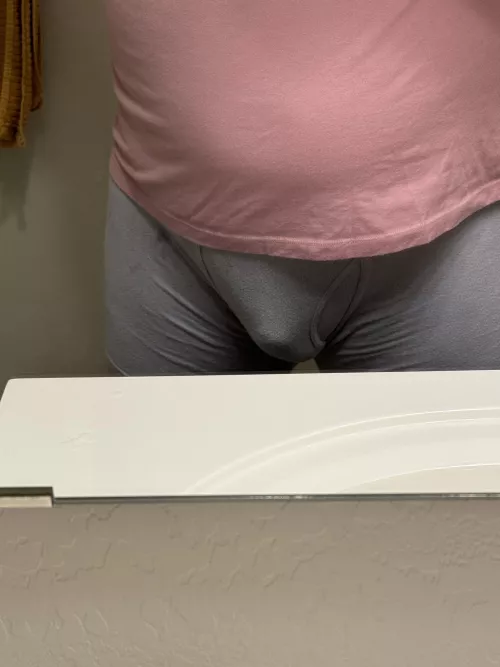 I was changing at a buddy’s house and liked how my bulge looked in the mirror  by symphonyconch
