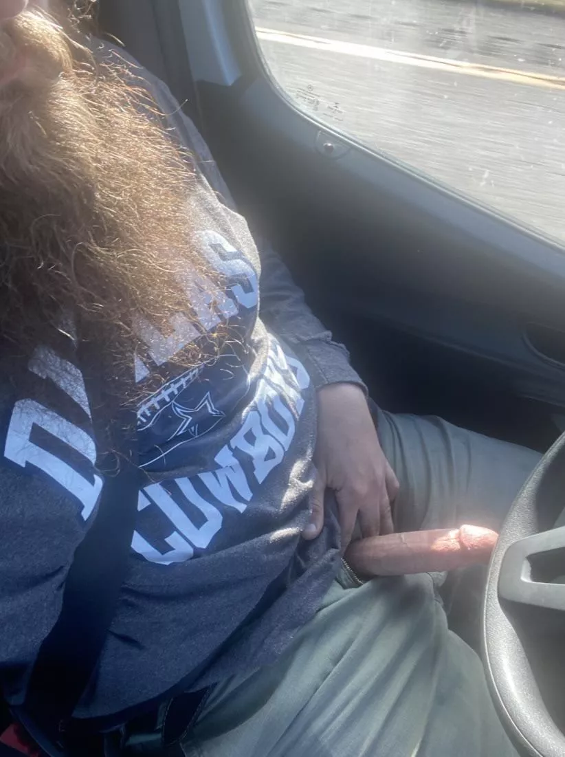 Jerking and driving👀 posted by BeardedErrection