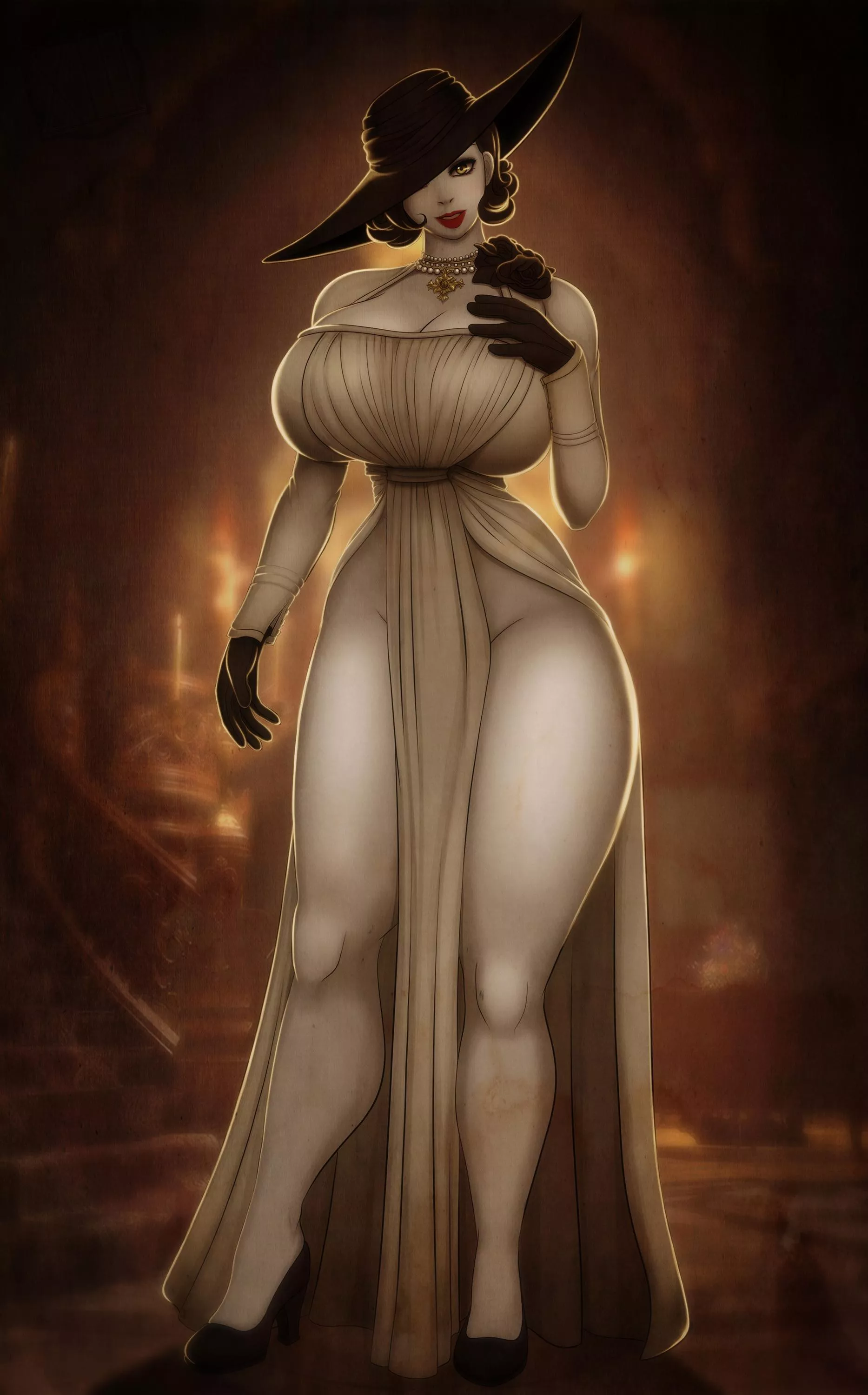 Lady Dimitrescu elegant portrait (Waifuholic) posted by Kiwis4Life