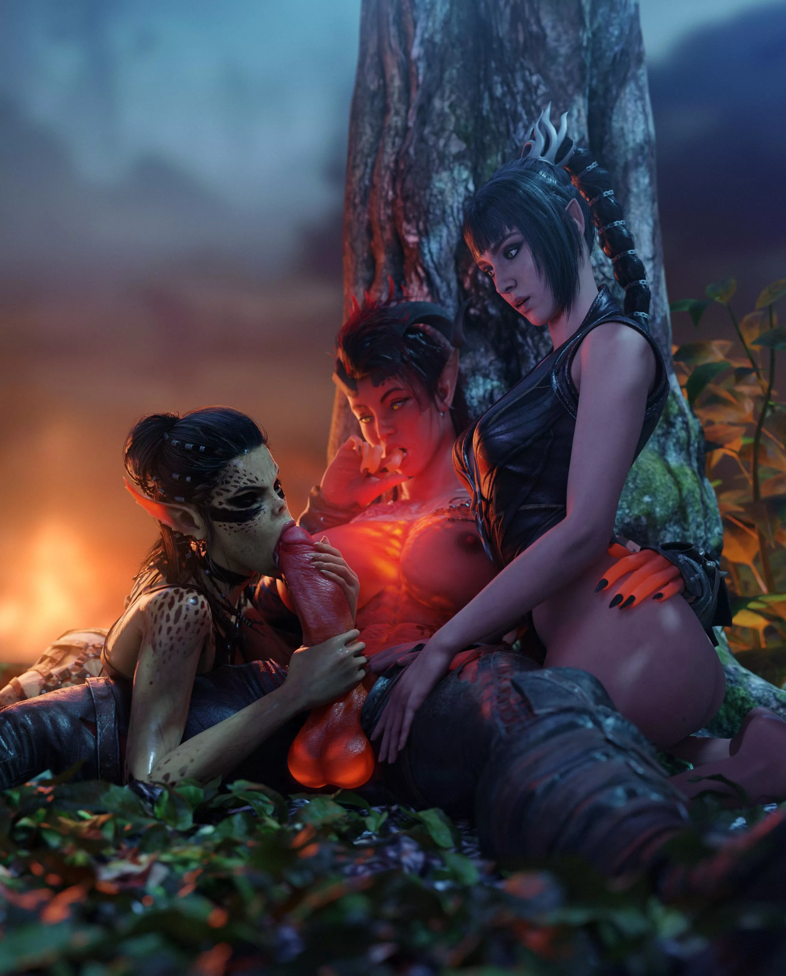 Lae'zel, Karlach & Shadowheart, (Batesz) [Baldur's Gate 3] posted by seequiNz