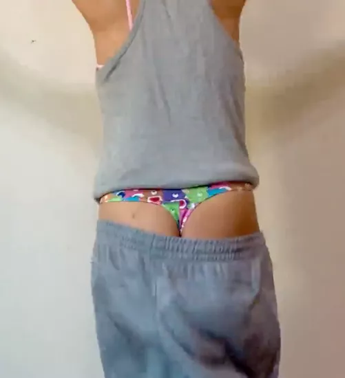 My fren asked me to help him reach for something high and i jumped and immediately regretted it after remembering i was wearing loose shorts and not my usual tights today >< by thongbabe99