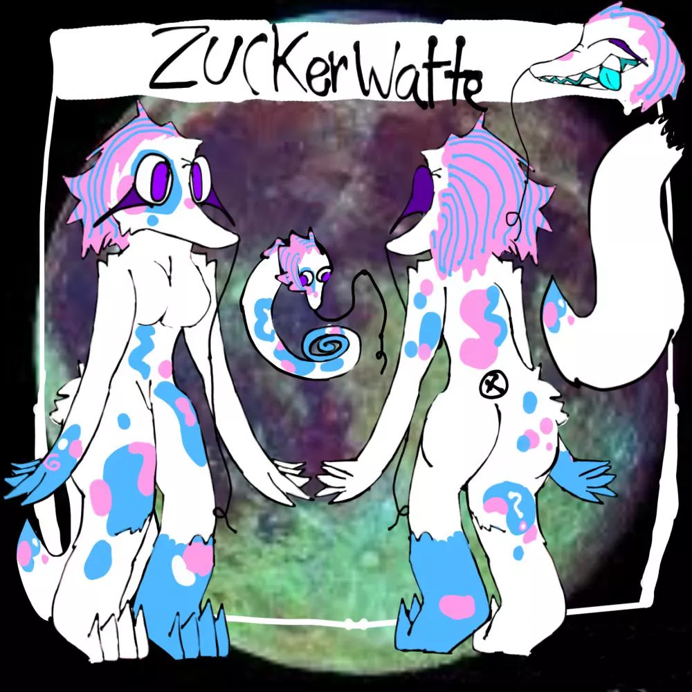 New fursona! Zuckerwatte  posted by Smudge_the_Shark
