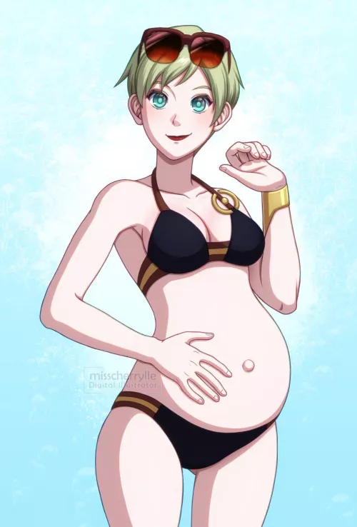 Pregnant Sun and Moon Swimmer (Pokemon) [@misscherrylle] by HeavyLancerthe8th