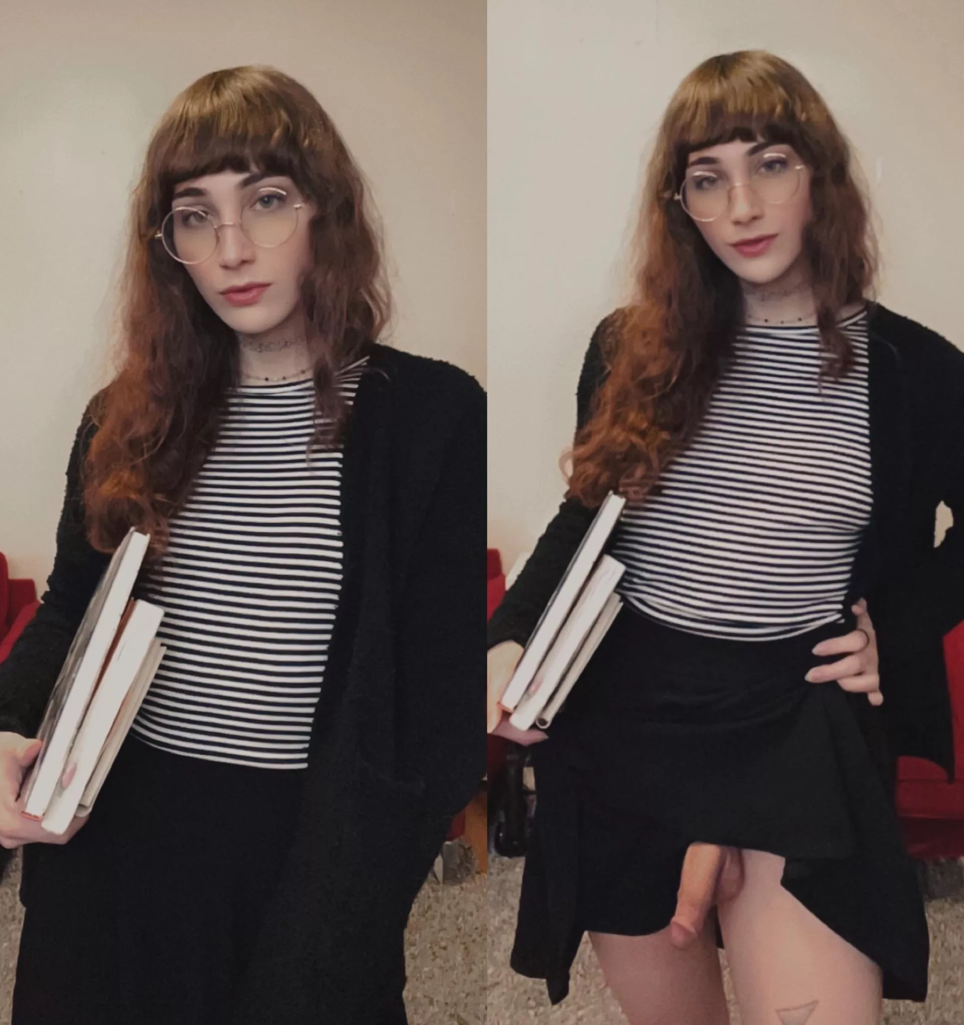 What would you do if you saw me like this in a empty library? 🥺 posted by Fury_Christine