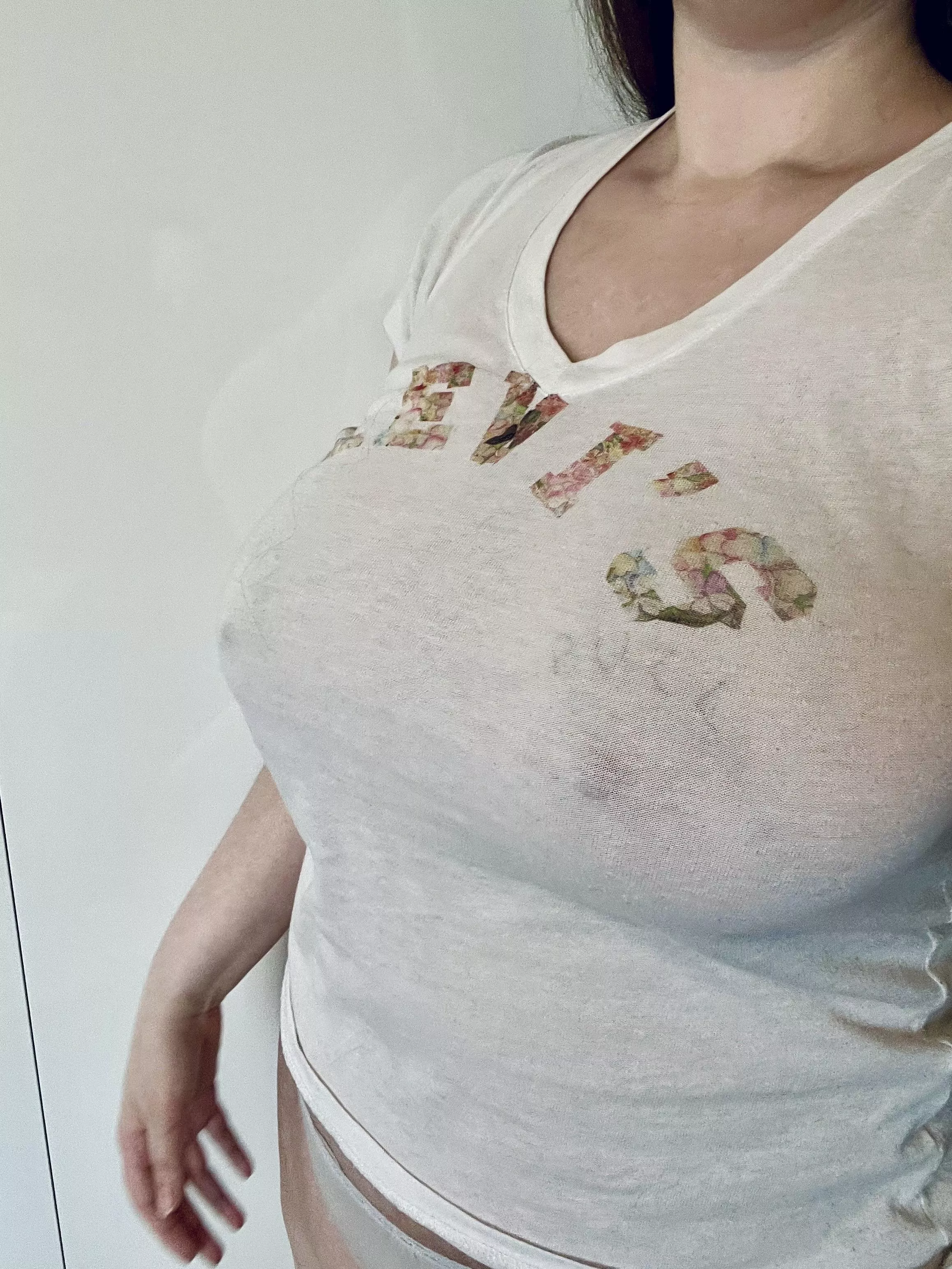 White t-shirt pokies posted by CrystalShantelle