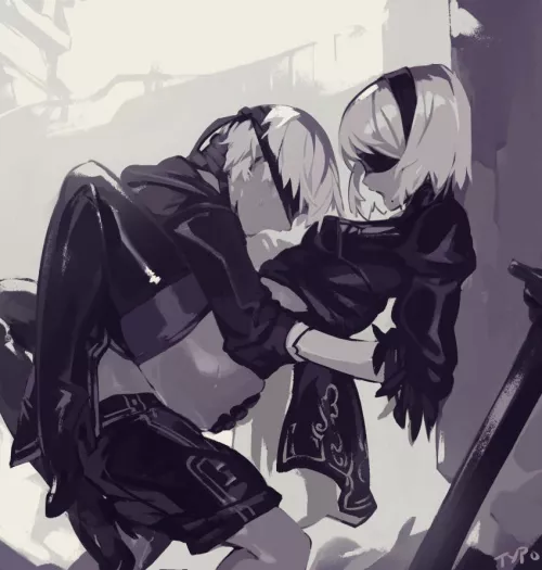 9s and 2b having a sex by curiousus_taste