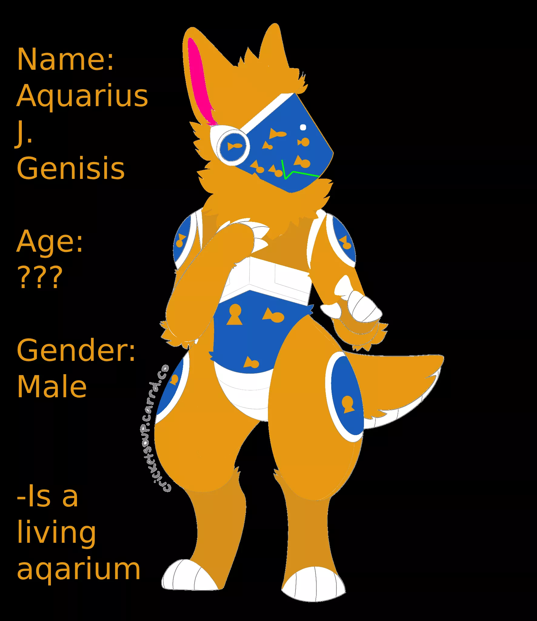 Anybody wanna art trade? I make pixel art. This is the ref sheet for one of my sonas! base credit to cricket-soup! posted by Still-Complaint4657