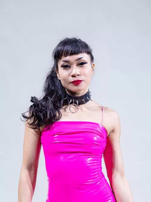 Asian Barbie In Pink Latex by Lucy_Gunjan