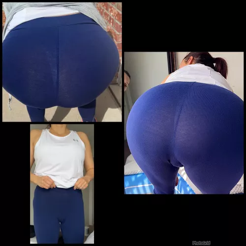 Base on the stares, this is one of my most popular pants: thong, camel toe, and lips all in one outfit 😅 by Rica81