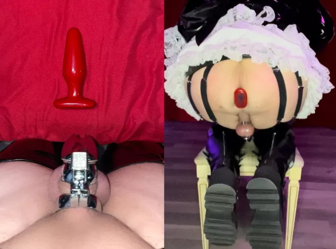 Being locked isn’t complete without a plug by Tiedandgaggedsissy