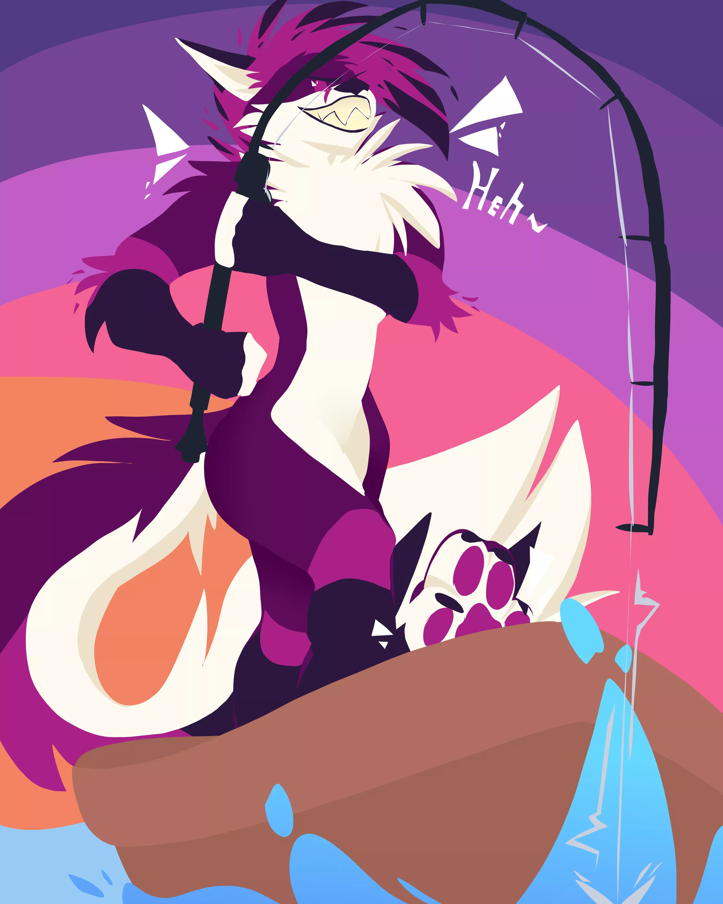 Fox gone fishin! [by StainlessTheFox] posted by StainlessTheFox