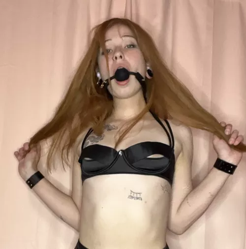 Gagged but still I can deafen you with my moans by am_ferra_