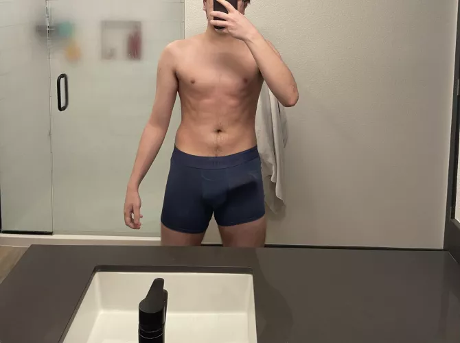 I love when my bulge shows through my pants, such a confidence booster by Funny_Ad9728