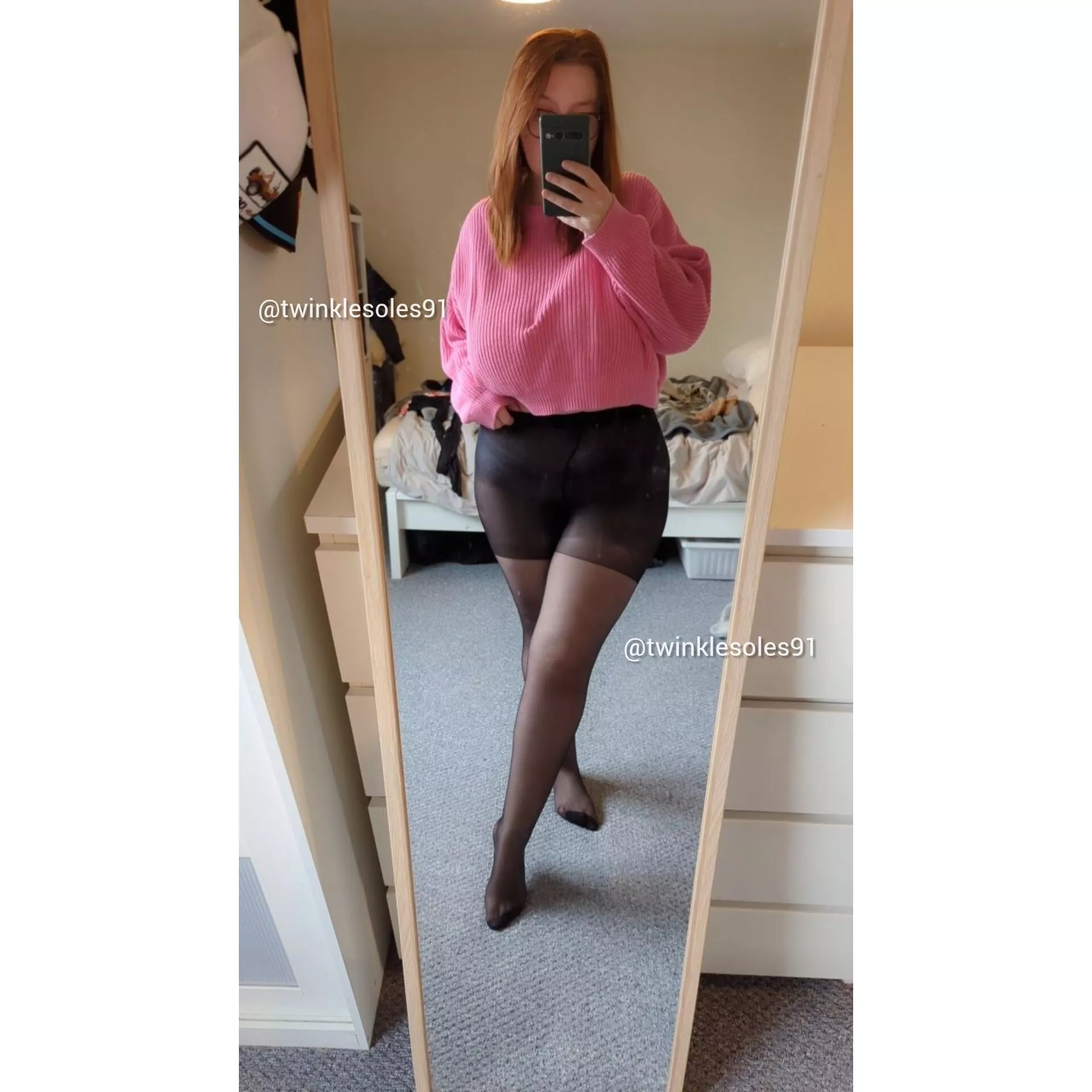 Just a redheaded Barbie in some black tights 🥰 posted by Twinklesoles91