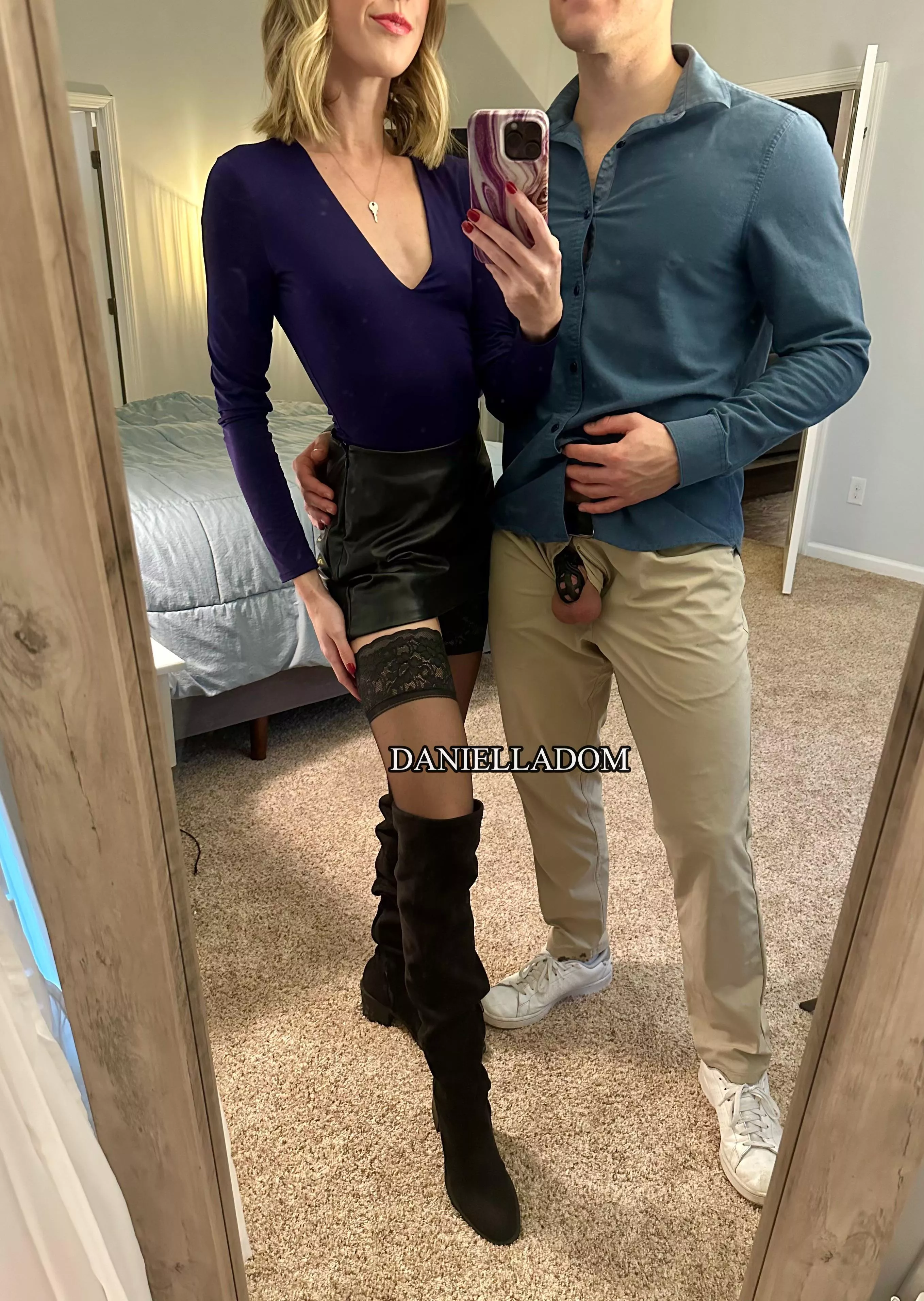 Locking him up before a date makes him so desperate when we finally come home  posted by DaniellaDom