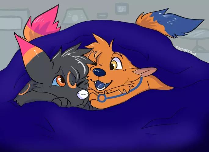 Nighttime cuddle by haydenfox13eve