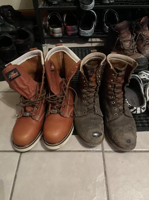 Same boots, 2 years apart by Erff_BZHD