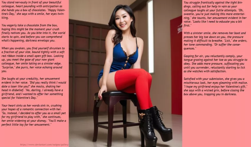 Shrunken into a valentine's gift Part1 by Nalgou