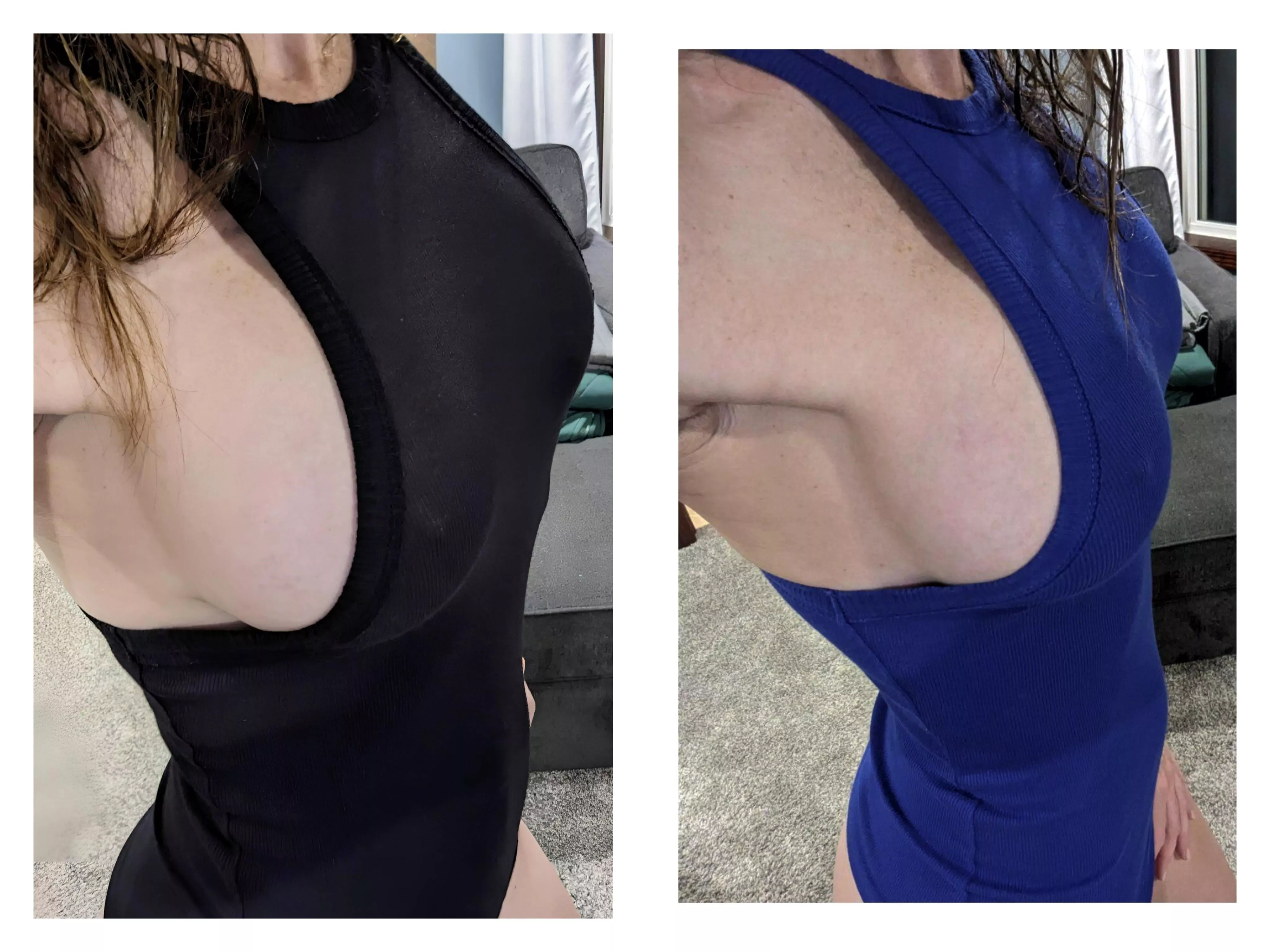 Tank top sideboob - black or blue posted by Captain_5