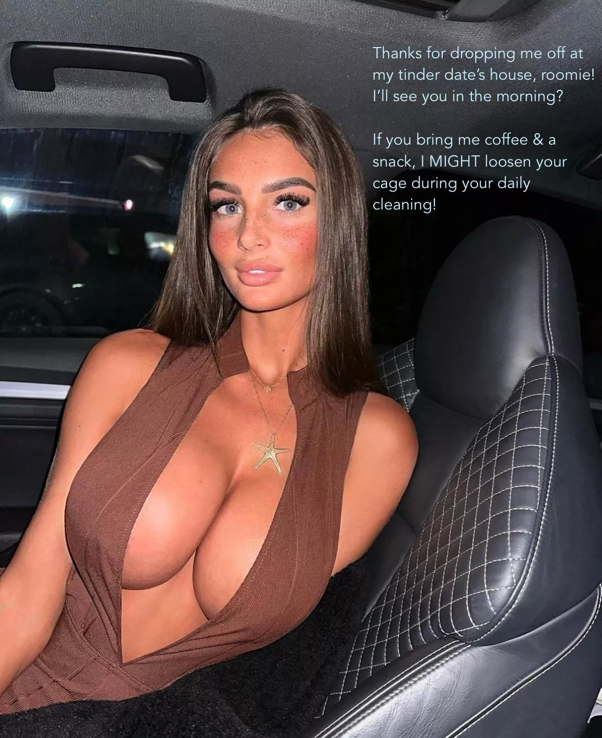 Thanks for dropping me off at my tinder date’s house, roomie! posted by captionpatreon