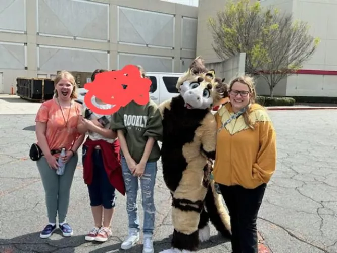 To the Fursuiter we saw at the mall yesterday, you made my bestie's and I's day. If you are on here please let me know! Id love to know your fursonas name/species! by Samooshi17